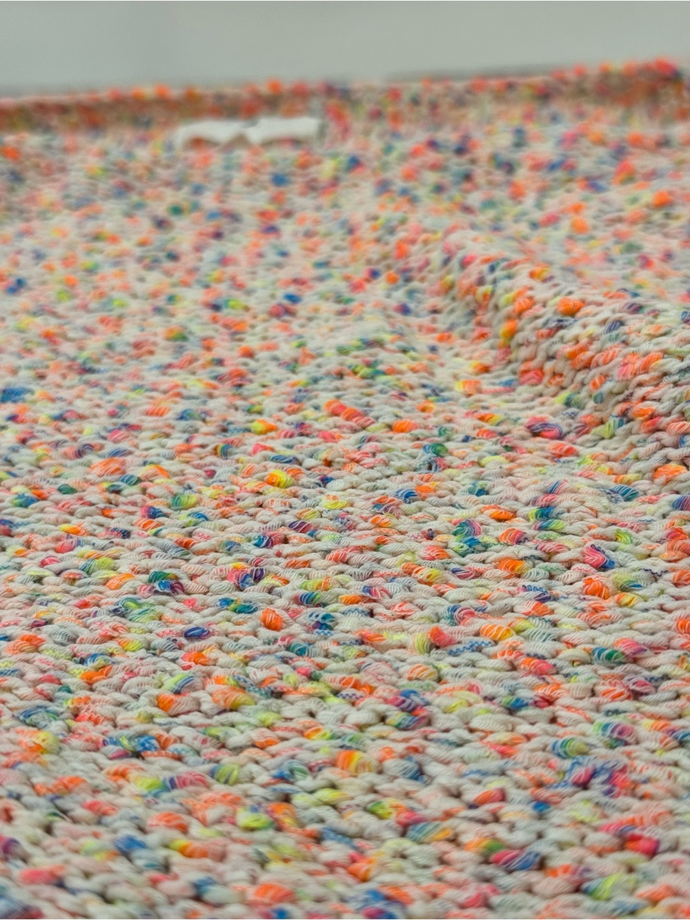 🍨🩷🧡 Lou & Grey Neon Confetti Knit Sweater Rainbow 🌈 Speckled Cotton Blend - Sz S - Picture 2 of 7
